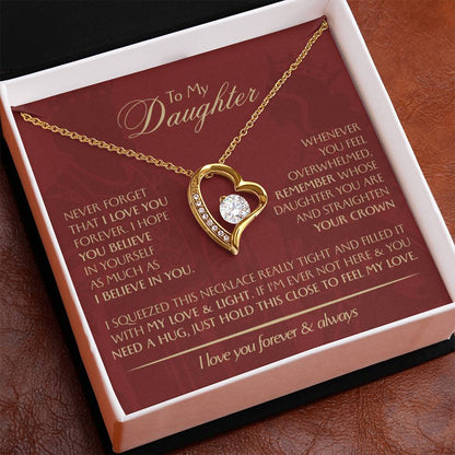 To My Daughter - Love Dad - Beautiful Gift Set - Forever Love Necklace - DFL014