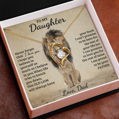 To My Daughter - Love Dad - Beautiful Gift Set - Forever Love Necklace - DFL015