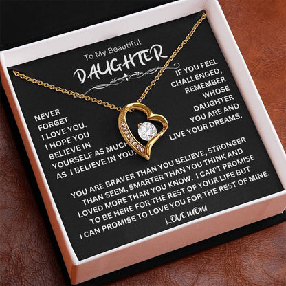 To My Daughter - Love Dad - Beautiful Gift Set - Forever Love Necklace - DFL011
