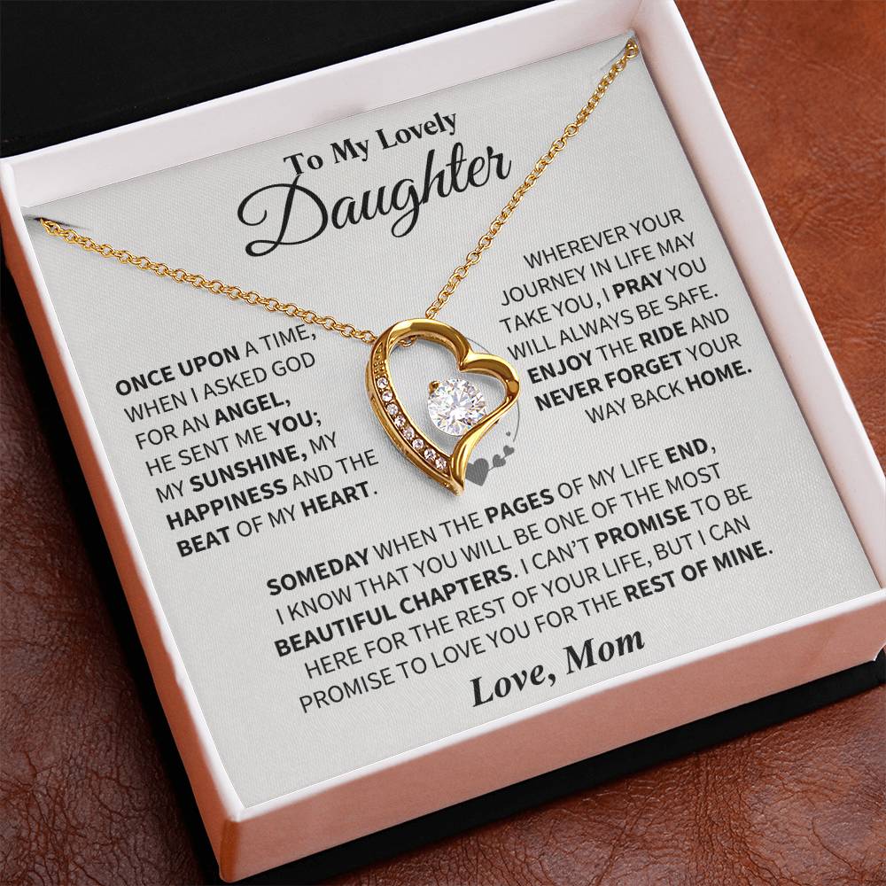 To My Daughter - Love Dad - Beautiful Gift Set - Forever Love Necklace - DFL018