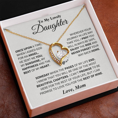 To My Daughter - Love Dad - Beautiful Gift Set - Forever Love Necklace - DFL018