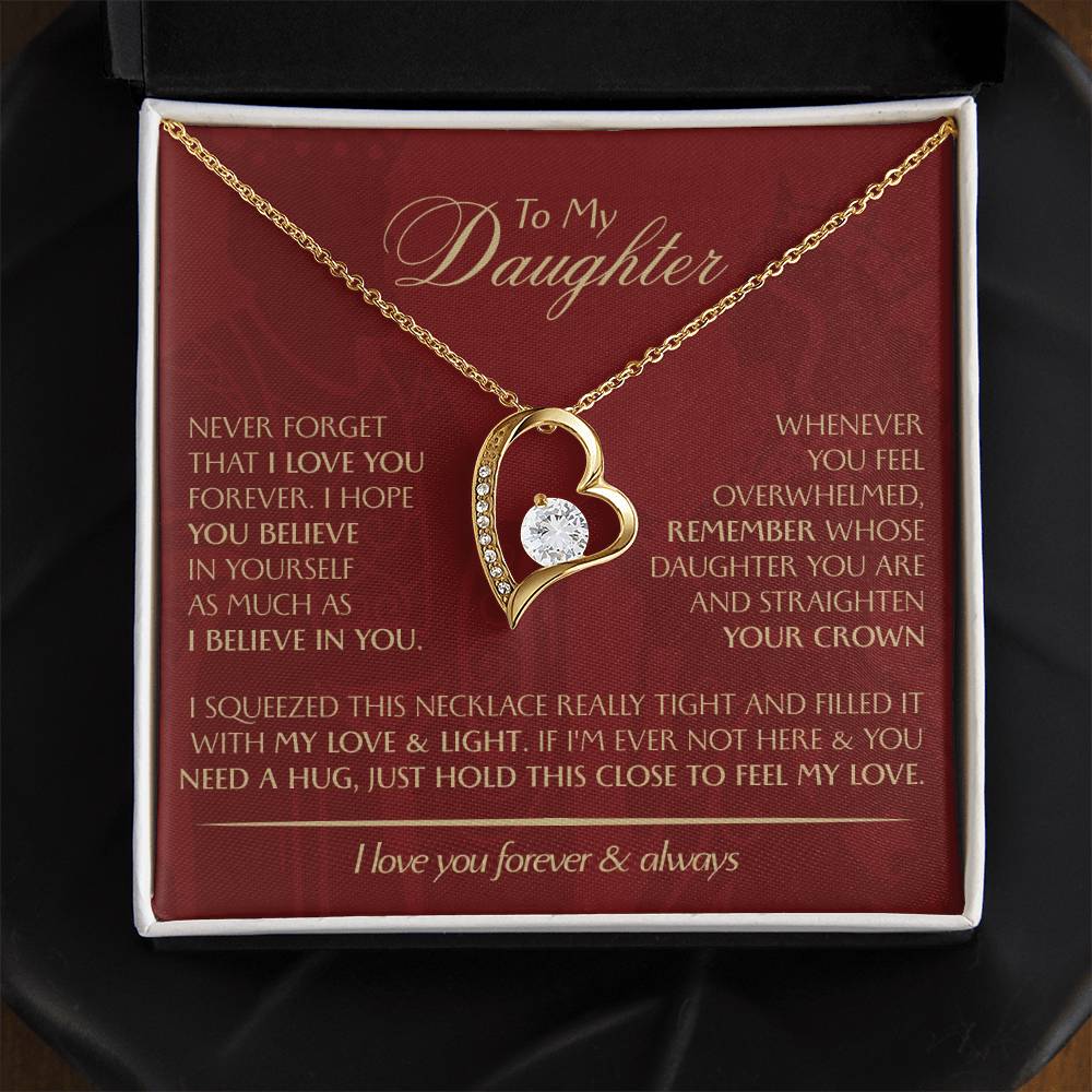 To My Daughter - Love Dad - Beautiful Gift Set - Forever Love Necklace - DFL014