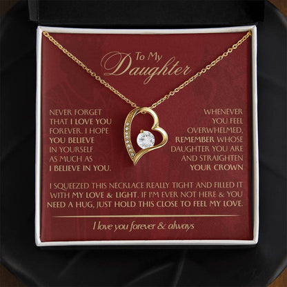To My Daughter - Love Dad - Beautiful Gift Set - Forever Love Necklace - DFL014