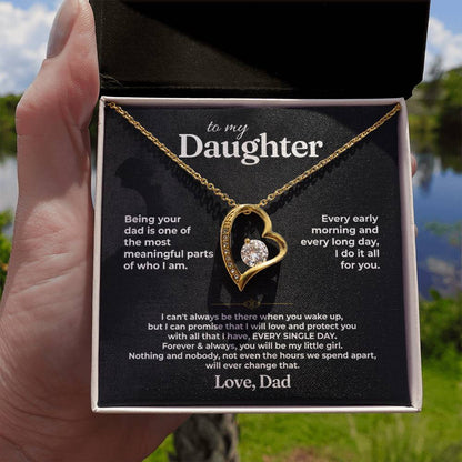 To My Daughter - Love Dad - Beautiful Gift Set - Forever Love Necklace - DFL023