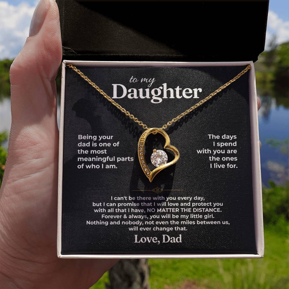 To My Daughter - Love Dad - Beautiful Gift Set - Forever Love Necklace - DFL021