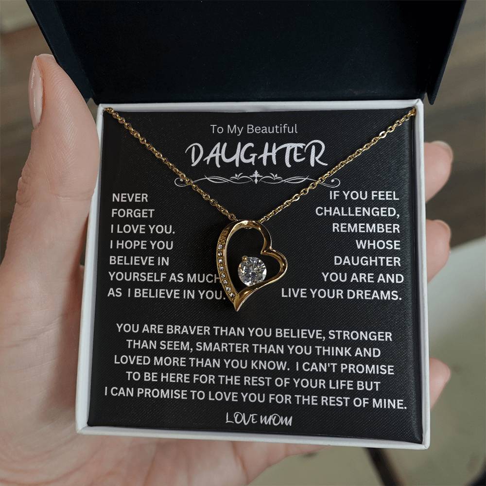 To My Daughter - Love Dad - Beautiful Gift Set - Forever Love Necklace - DFL011