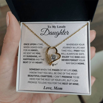 To My Daughter - Love Dad - Beautiful Gift Set - Forever Love Necklace - DFL018