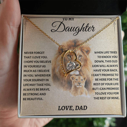 To My Daughter - Love Dad - Beautiful Gift Set - Forever Love Necklace - DFL010