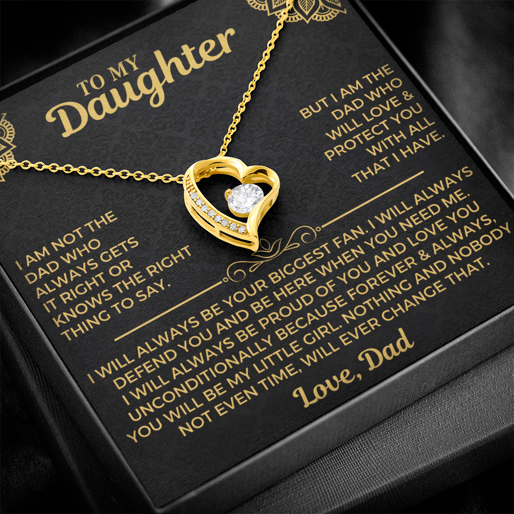 To My Daughter - Love Dad - Beautiful Gift Set - Forever Love Necklace - DFL002