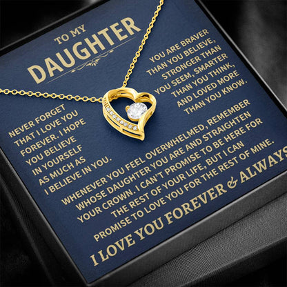 To My Daughter - Love Dad - Beautiful Gift Set - Forever Love Necklace - DFL007