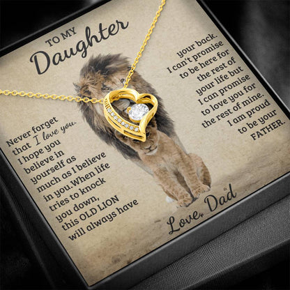 To My Daughter - Love Dad - Beautiful Gift Set - Forever Love Necklace - DFL015