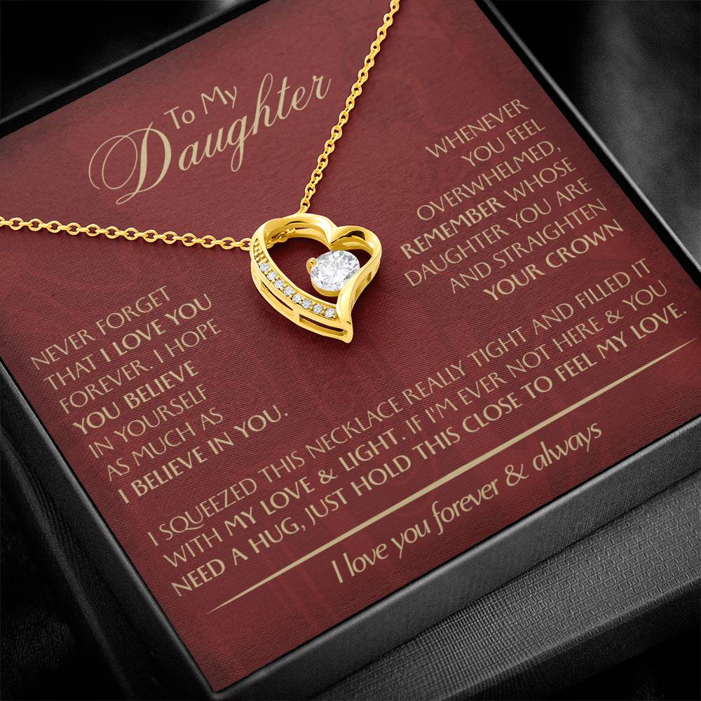 To My Daughter - Love Dad - Beautiful Gift Set - Forever Love Necklace - DFL014