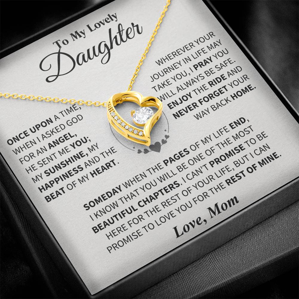 To My Daughter - Love Dad - Beautiful Gift Set - Forever Love Necklace - DFL018