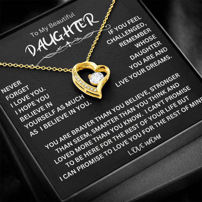 To My Daughter - Love Dad - Beautiful Gift Set - Forever Love Necklace - DFL011