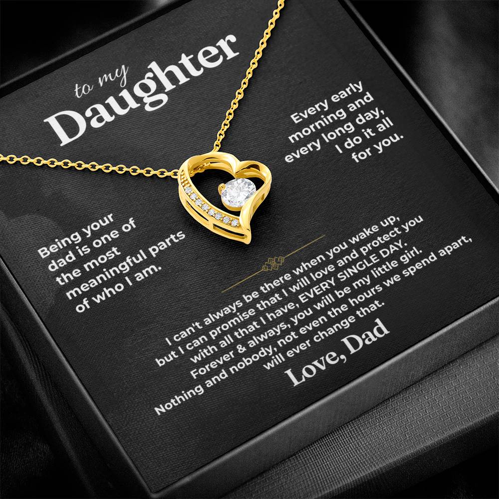 To My Daughter - Love Dad - Beautiful Gift Set - Forever Love Necklace - DFL023