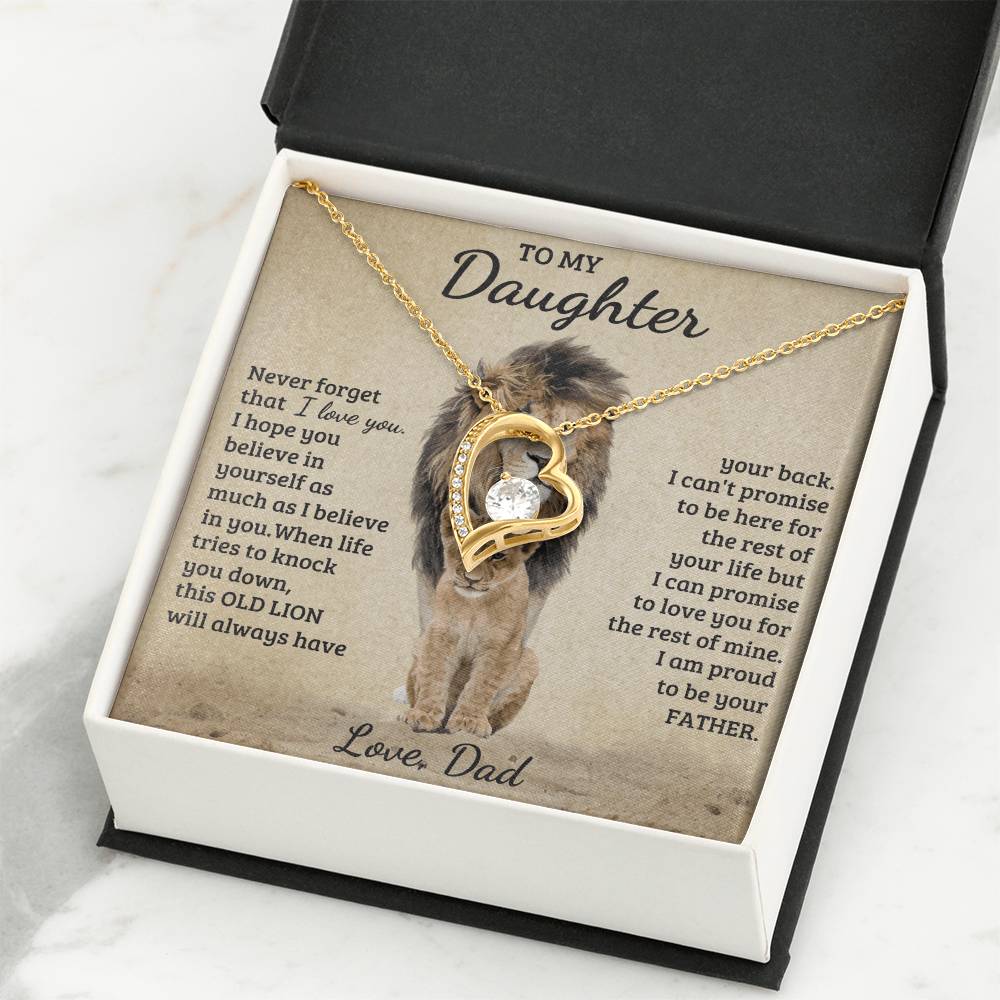 To My Daughter - Love Dad - Beautiful Gift Set - Forever Love Necklace - DFL015