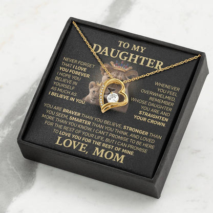 To My Daughter - Love Dad - Beautiful Gift Set - Forever Love Necklace - DFL004