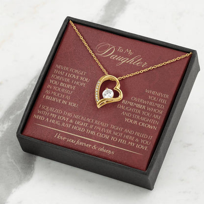 To My Daughter - Love Dad - Beautiful Gift Set - Forever Love Necklace - DFL014