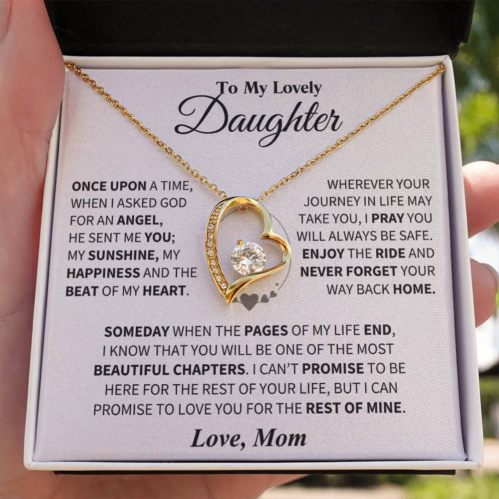 To My Daughter - Love Dad - Beautiful Gift Set - Forever Love Necklace - DFL018