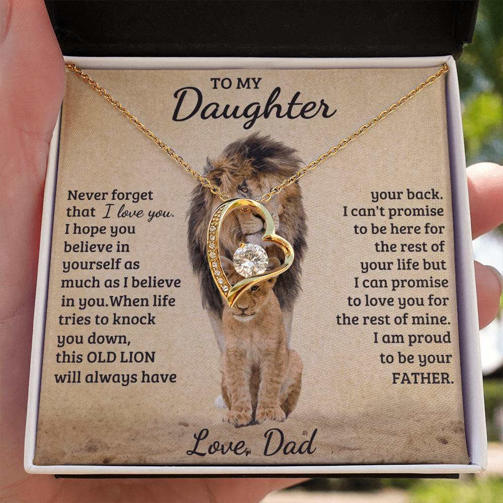 To My Daughter - Love Dad - Beautiful Gift Set - Forever Love Necklace - DFL015