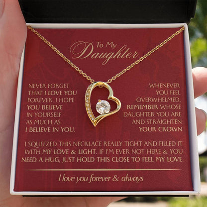 To My Daughter - Love Dad - Beautiful Gift Set - Forever Love Necklace - DFL014