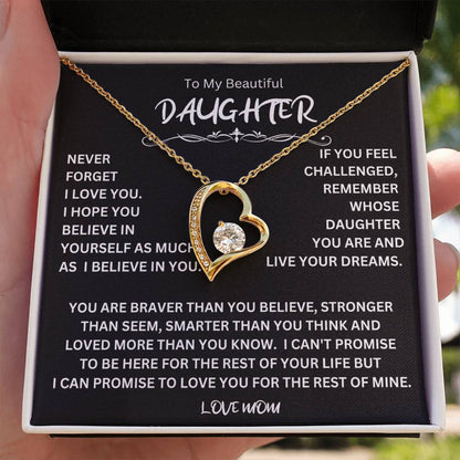To My Daughter - Love Dad - Beautiful Gift Set - Forever Love Necklace - DFL011