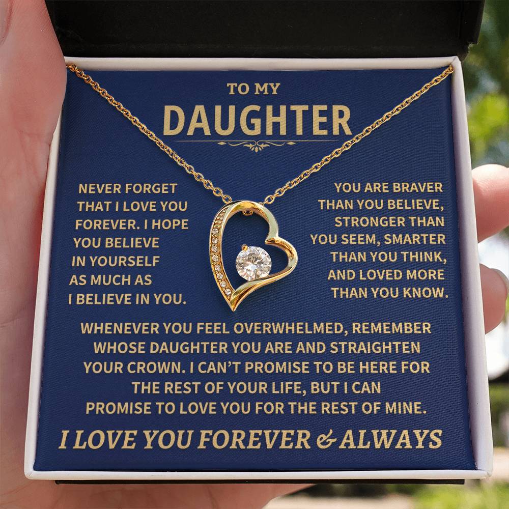 To My Daughter - Love Dad - Beautiful Gift Set - Forever Love Necklace - DFL007