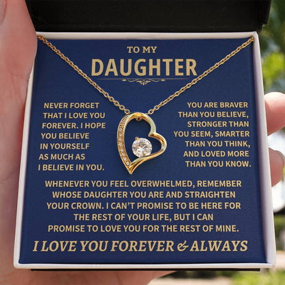 To My Daughter - Love Dad - Beautiful Gift Set - Forever Love Necklace - DFL007