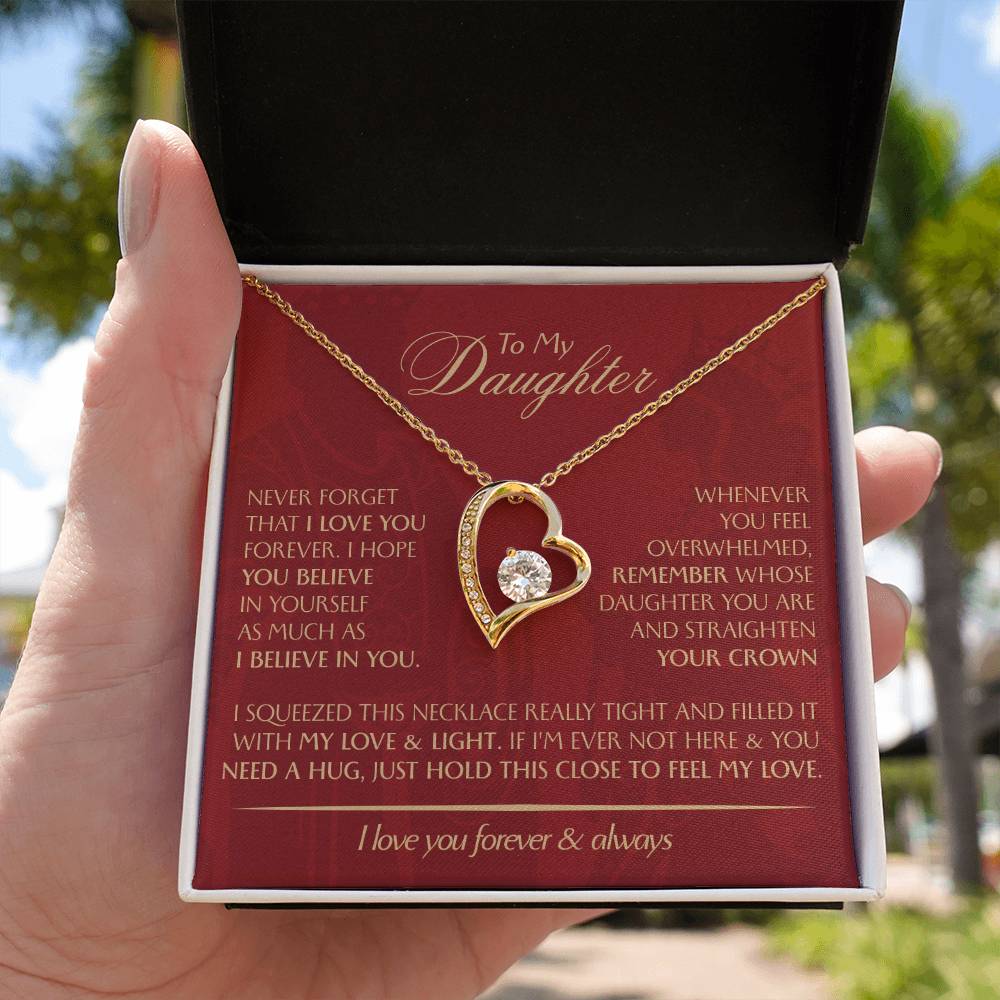 To My Daughter - Love Dad - Beautiful Gift Set - Forever Love Necklace - DFL014