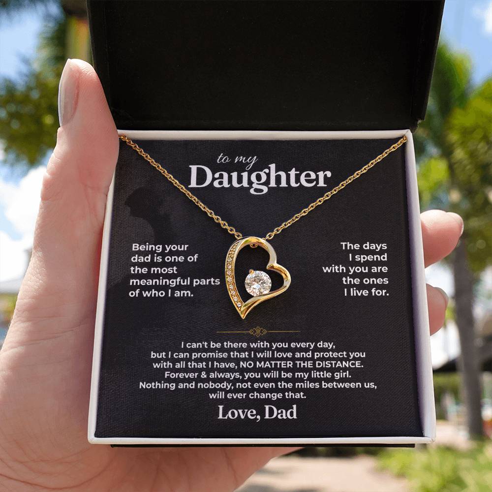 To My Daughter - Love Dad - Beautiful Gift Set - Forever Love Necklace - DFL021