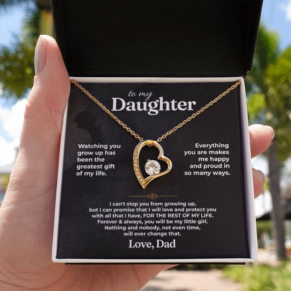 To My Daughter - Love Dad - Beautiful Gift Set - Forever Love Necklace - DFL022