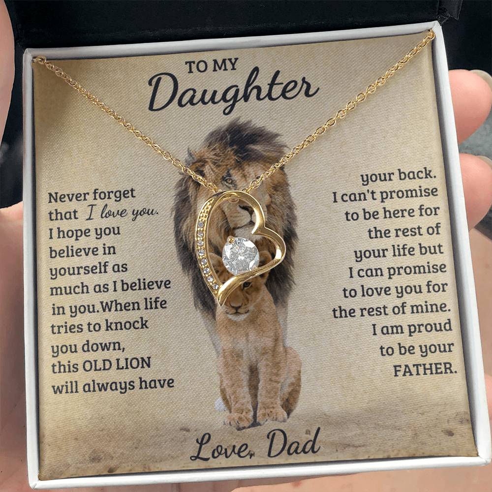 To My Daughter - Love Dad - Beautiful Gift Set - Forever Love Necklace - DFL015