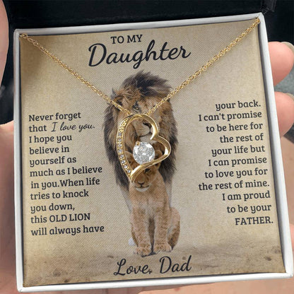 To My Daughter - Love Dad - Beautiful Gift Set - Forever Love Necklace - DFL015