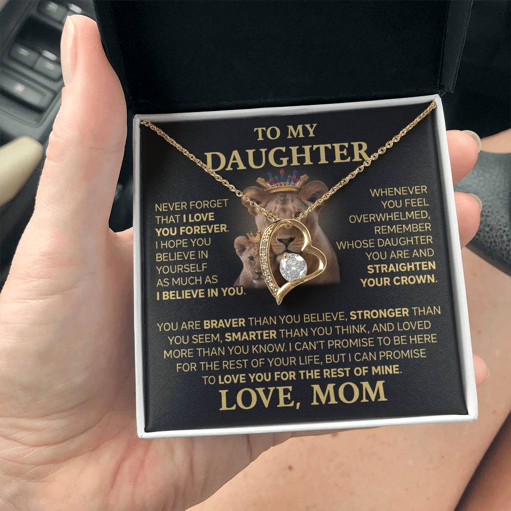 To My Daughter - Love Dad - Beautiful Gift Set - Forever Love Necklace - DFL004